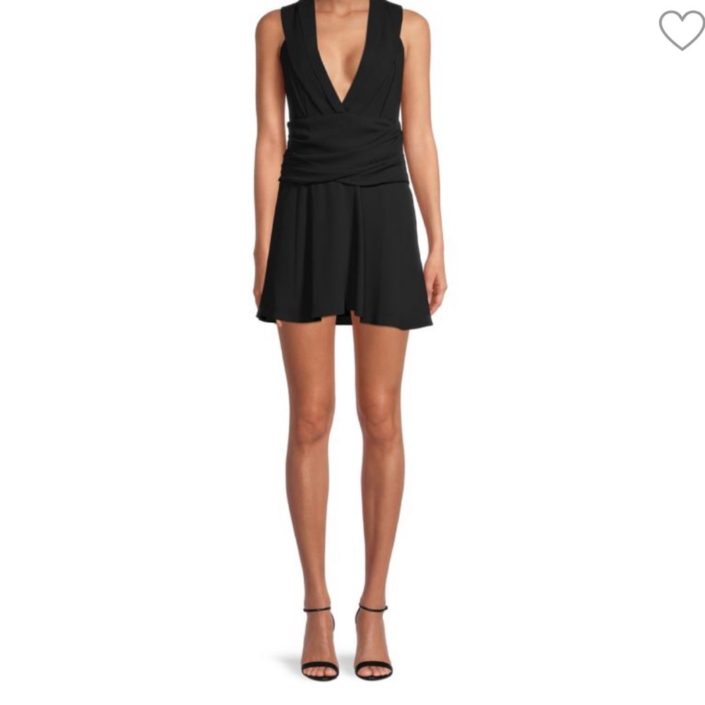 IRO Black Biron V-Neck Mini Dress